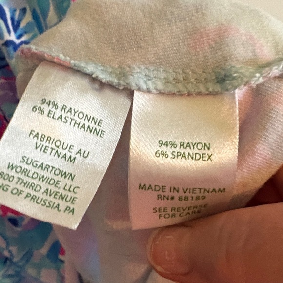 Lilly Pulitzer Reigan Pineapple Floral Blue Dress - Picture 6 of 6